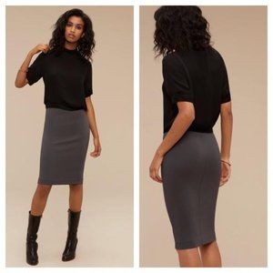 Aritzia Wilfred Lis Pencil Skirt in blue/grey